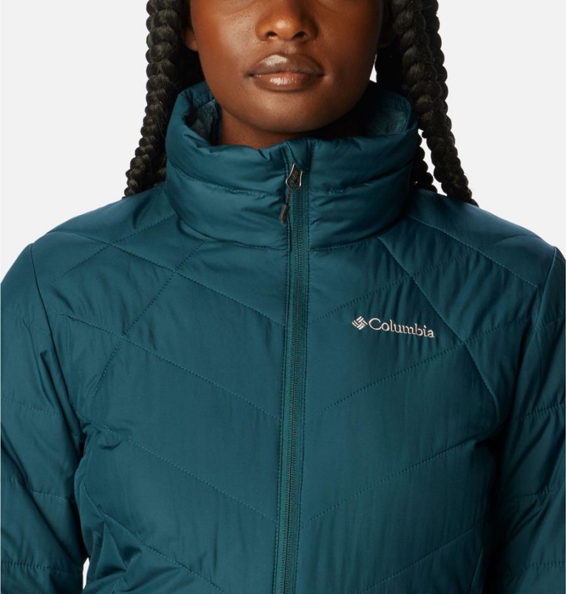 Turquoise Women's Columbia Heavenly Puffer Jacket | VQNOG-8974