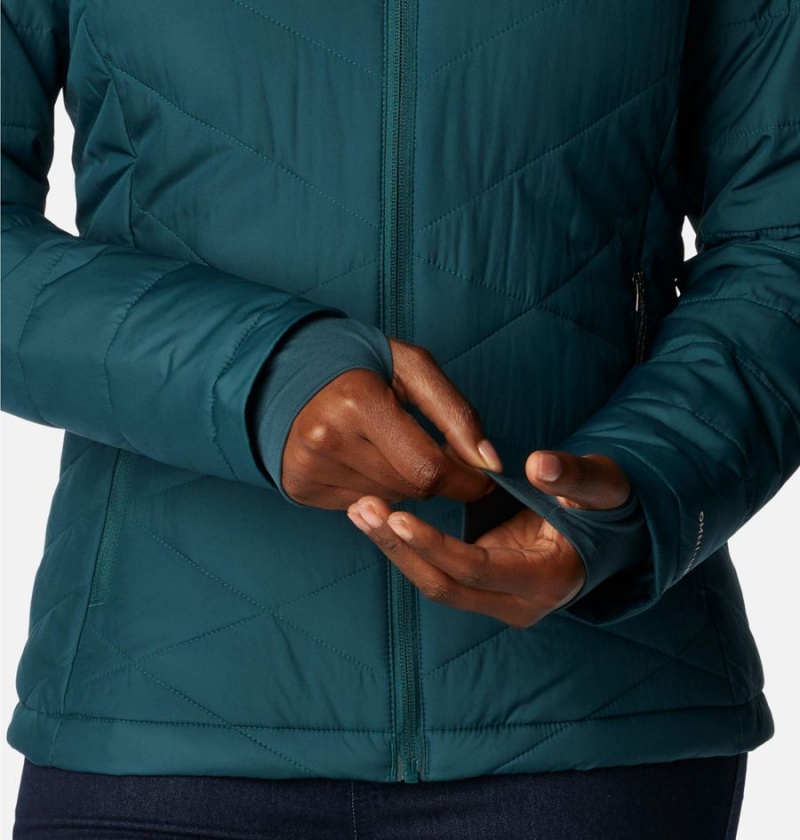 Turquoise Women's Columbia Heavenly Puffer Jacket | VQNOG-8974