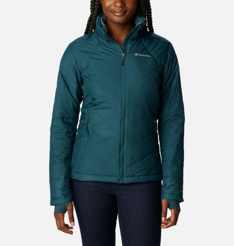 Turquoise Women\'s Columbia Heavenly Puffer Jacket | VQNOG-8974