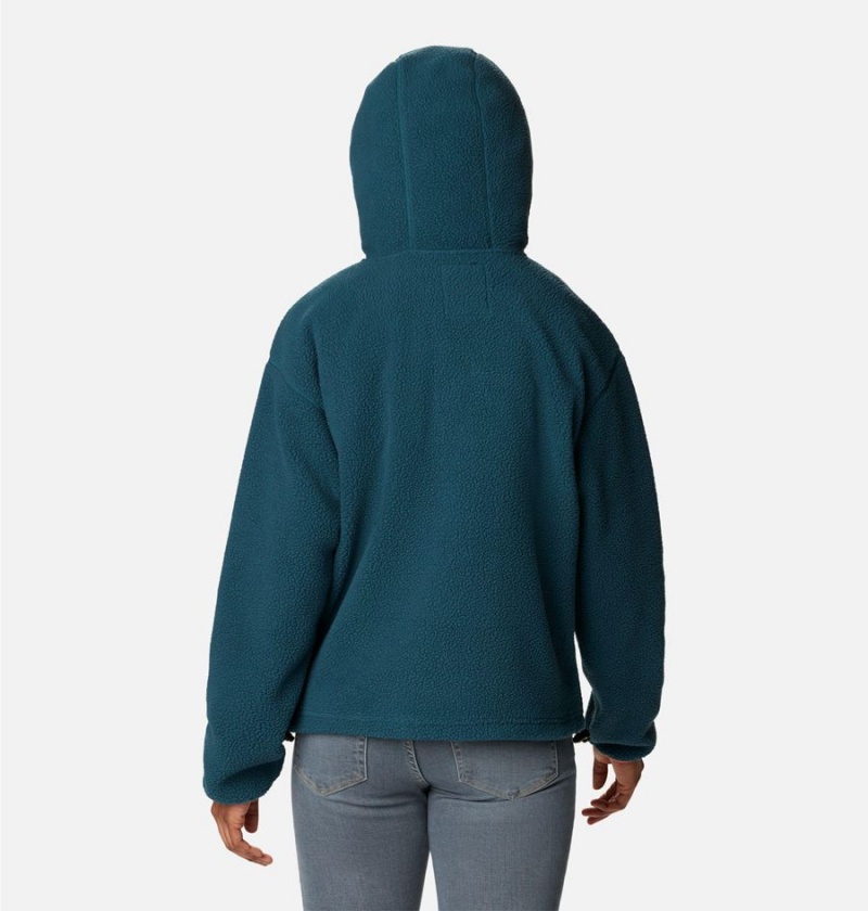 Turquoise Women's Columbia Helvetia Hoodie Pullover | PYMZV-7083