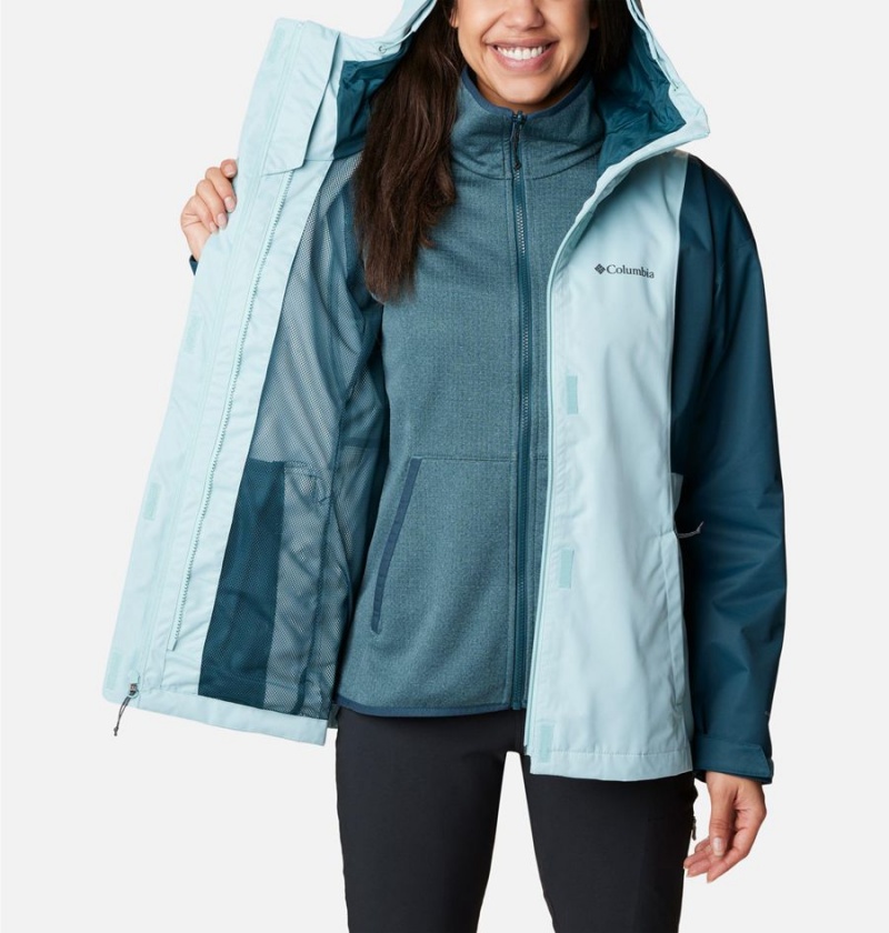 Turquoise Women's Columbia Hikebound Interchange 3 In 1 Jackets | KQWCF-3062