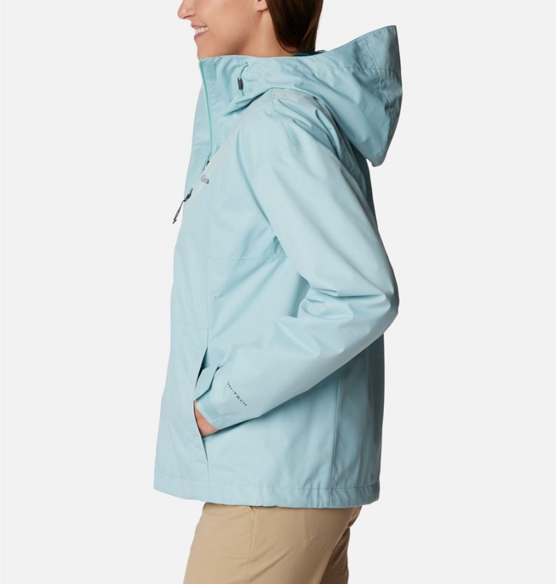 Turquoise Women's Columbia Hikebound Rain Jacket | BGWCQ-6871