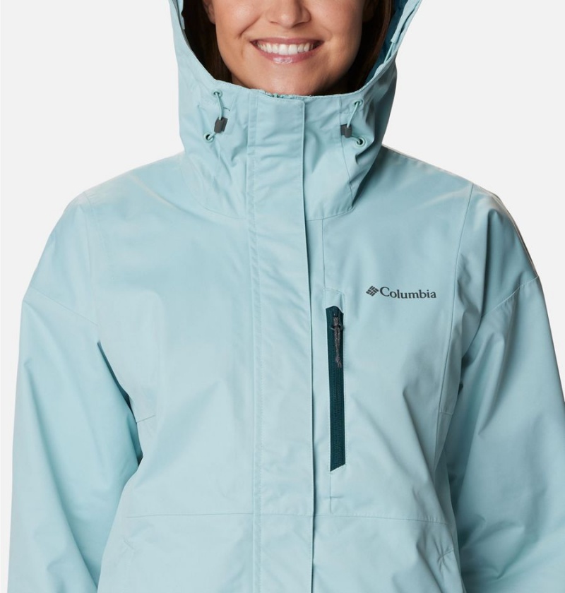 Turquoise Women's Columbia Hikebound Rain Jacket | BGWCQ-6871