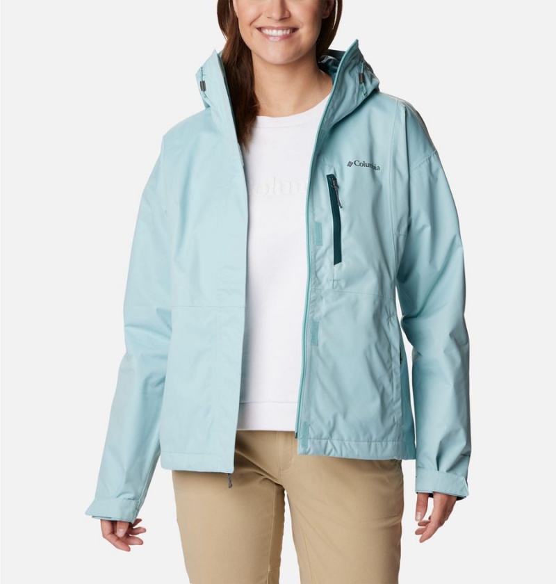 Turquoise Women's Columbia Hikebound Rain Jacket | BGWCQ-6871