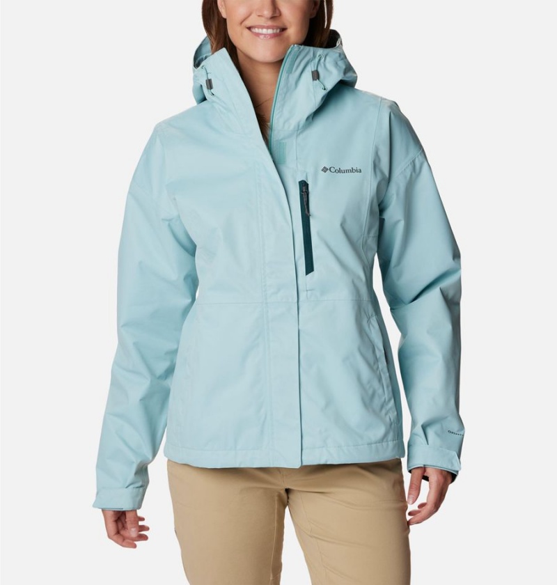 Turquoise Women\'s Columbia Hikebound Rain Jacket | BGWCQ-6871