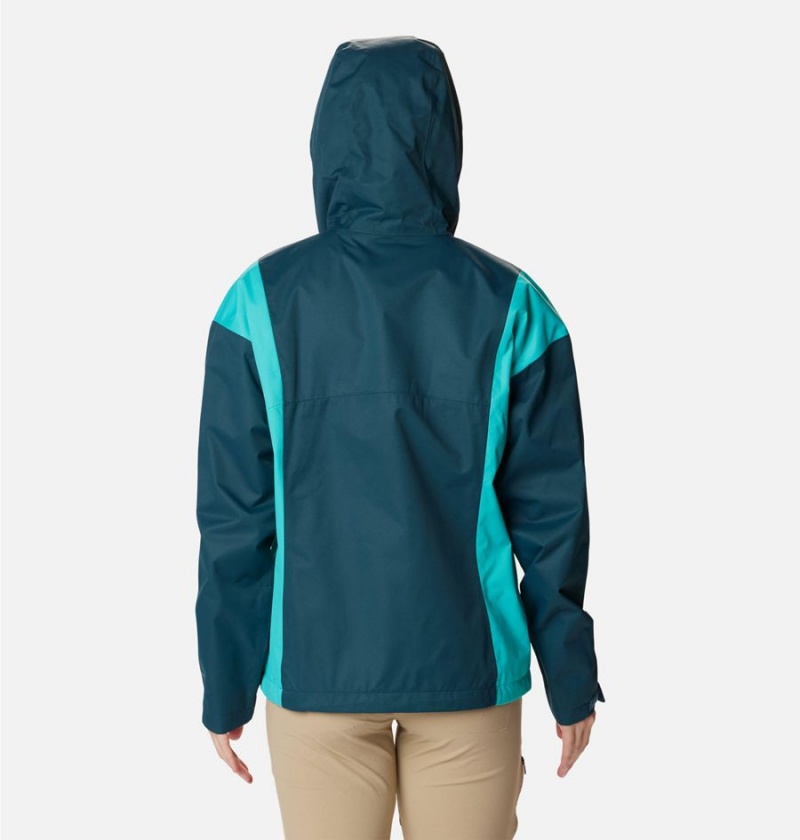 Turquoise Women's Columbia Hikebound Rain Jacket | THXGU-2617