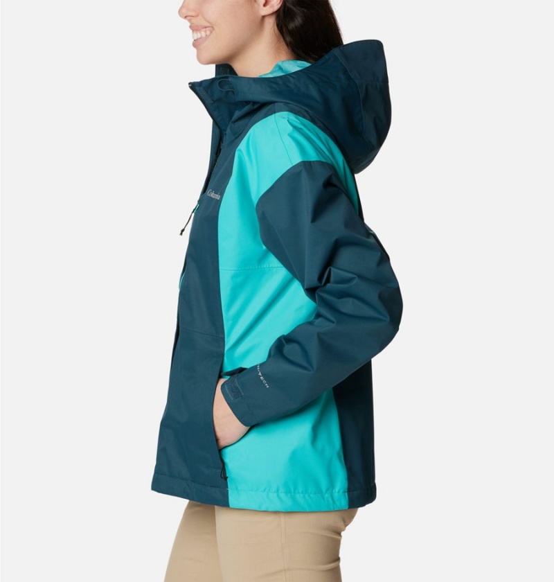 Turquoise Women's Columbia Hikebound Rain Jacket | THXGU-2617