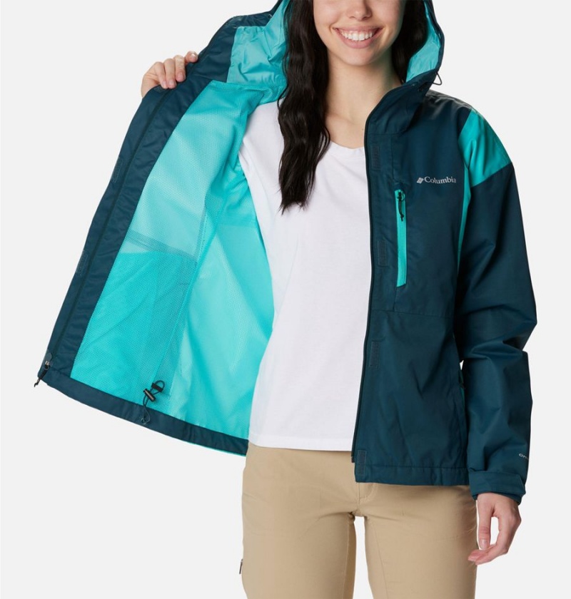 Turquoise Women's Columbia Hikebound Rain Jacket | THXGU-2617