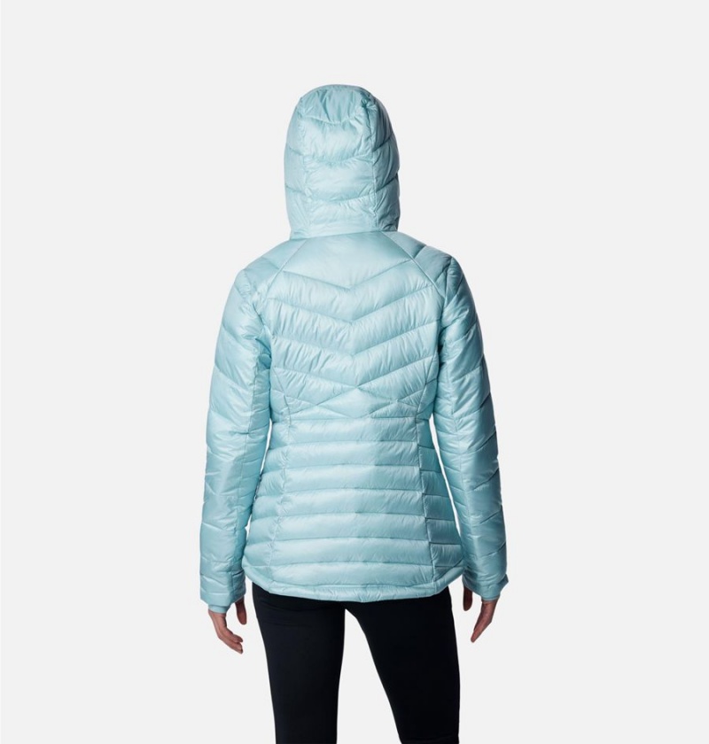 Turquoise Women's Columbia Joy Peak Insulated Hooded Puffer Jacket | HJFNV-3250