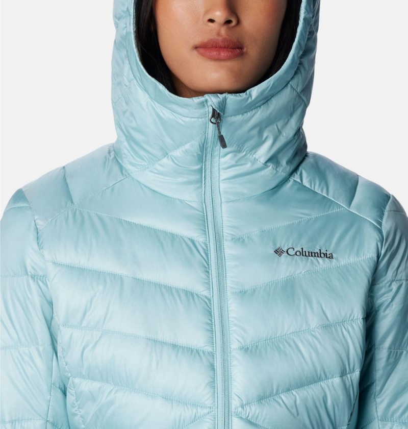 Turquoise Women's Columbia Joy Peak Insulated Hooded Puffer Jacket | HJFNV-3250