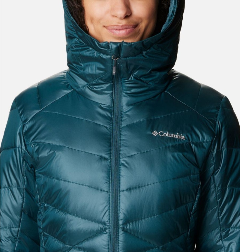 Turquoise Women's Columbia Joy Peak Insulated Hooded Puffer Jacket | JANIL-9652