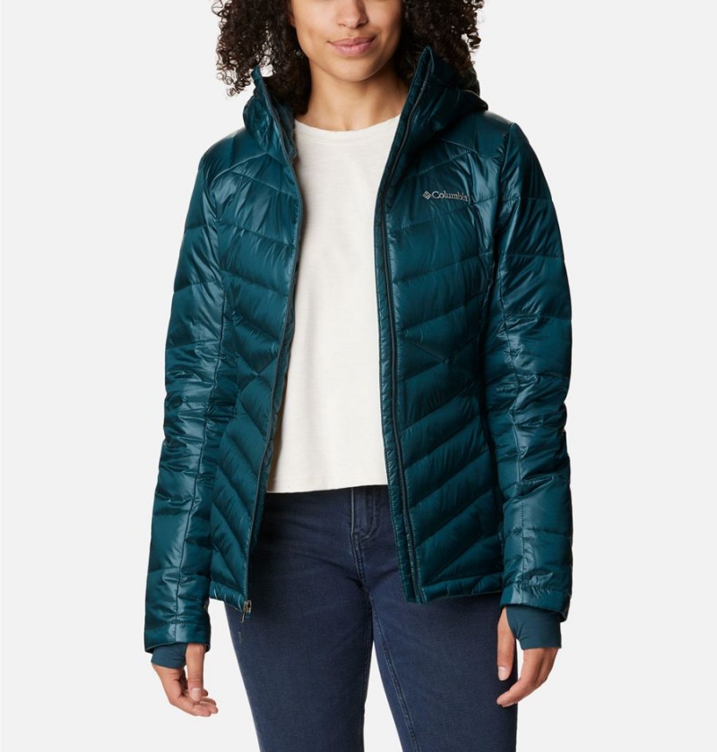 Turquoise Women's Columbia Joy Peak Insulated Hooded Puffer Jacket | JANIL-9652