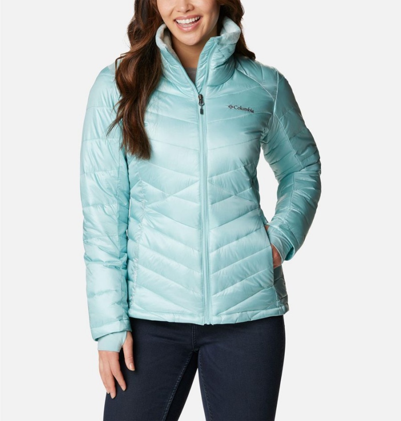 Turquoise Women\'s Columbia Joy Peak Insulated Puffer Jacket | MSXEU-1693