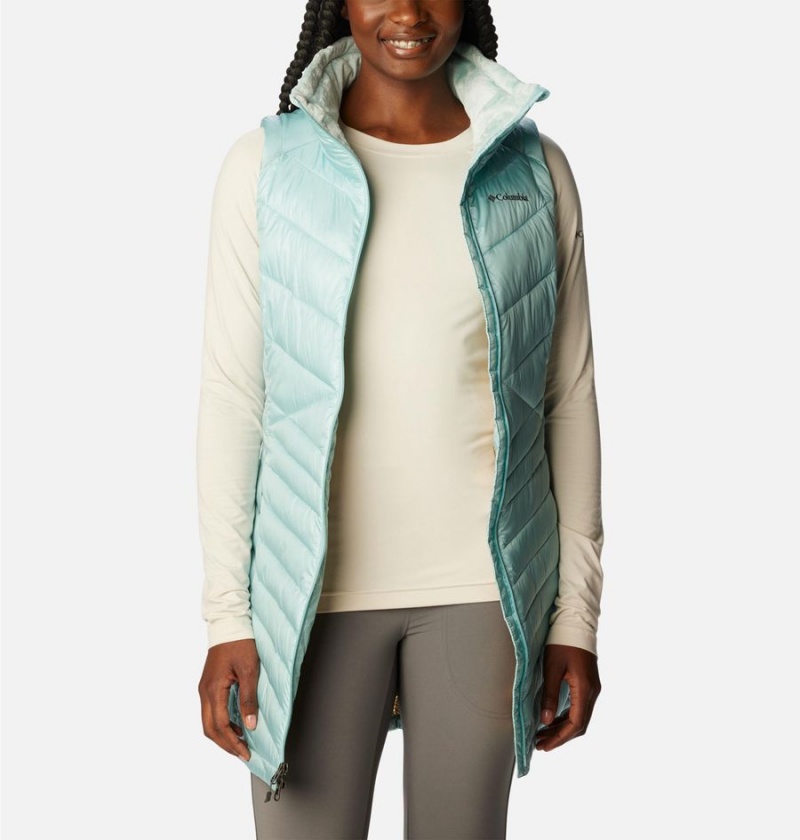 Turquoise Women's Columbia Joy Peak Long Vest | ZGEBQ-6539