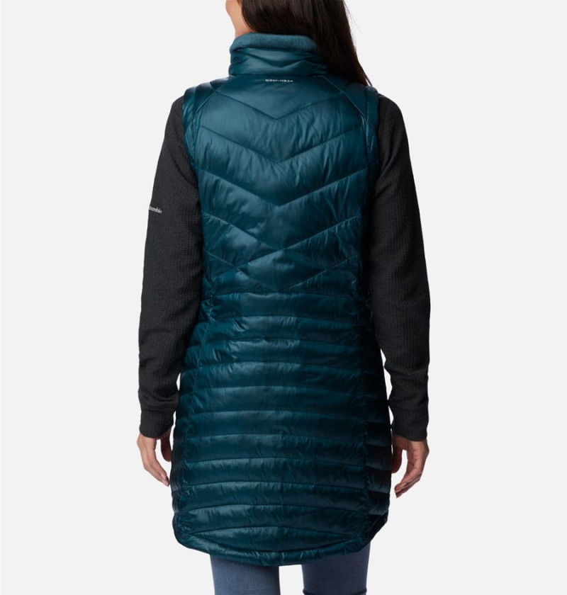 Turquoise Women's Columbia Joy Peak Long Vest | MFWLN-0619