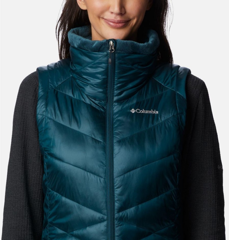 Turquoise Women's Columbia Joy Peak Long Vest | MFWLN-0619