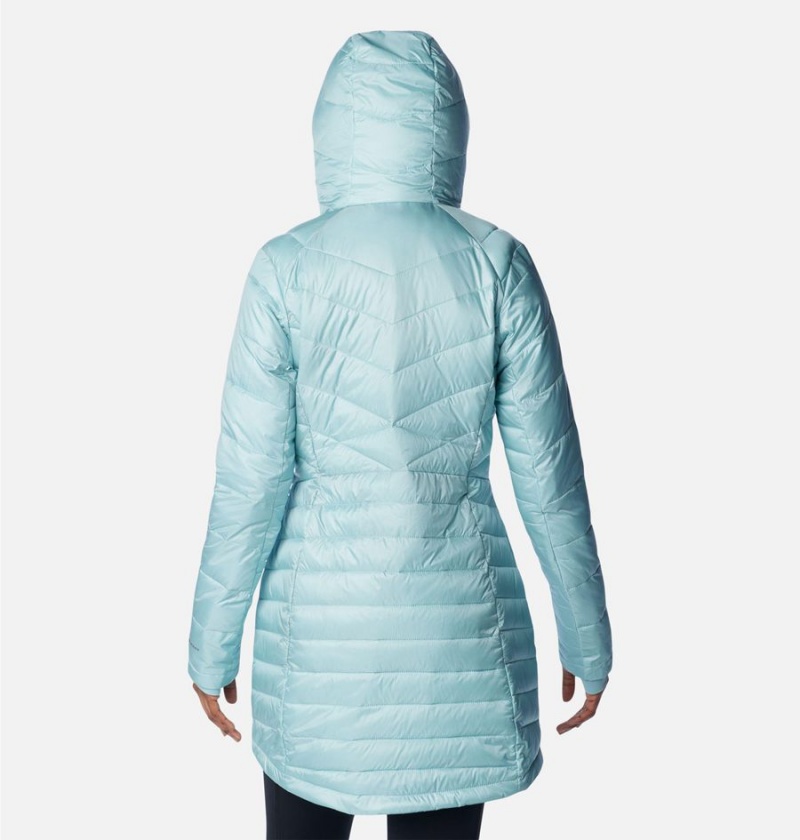 Turquoise Women's Columbia Joy Peak Mid Insulated Hooded Puffer Jacket | PUSZB-3714