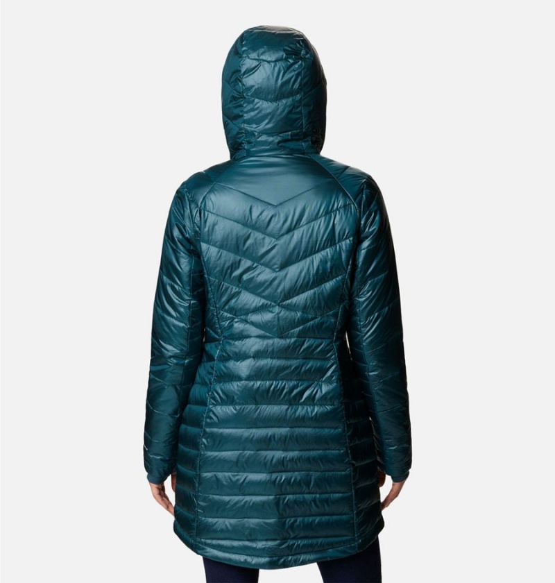 Turquoise Women's Columbia Joy Peak Mid Insulated Hooded Puffer Jacket | IDQXR-5427