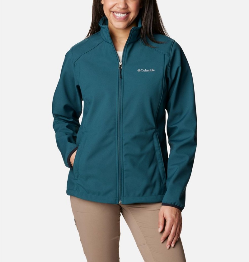 Turquoise Women\'s Columbia Kruser Ridge II Softshell Jackets | EVIPW-1389