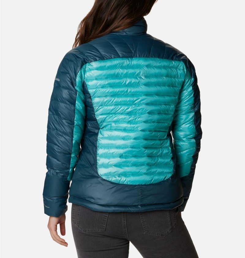 Turquoise Women's Columbia Labyrinth Loop Insulated Puffer Jacket | IVYMD-2596