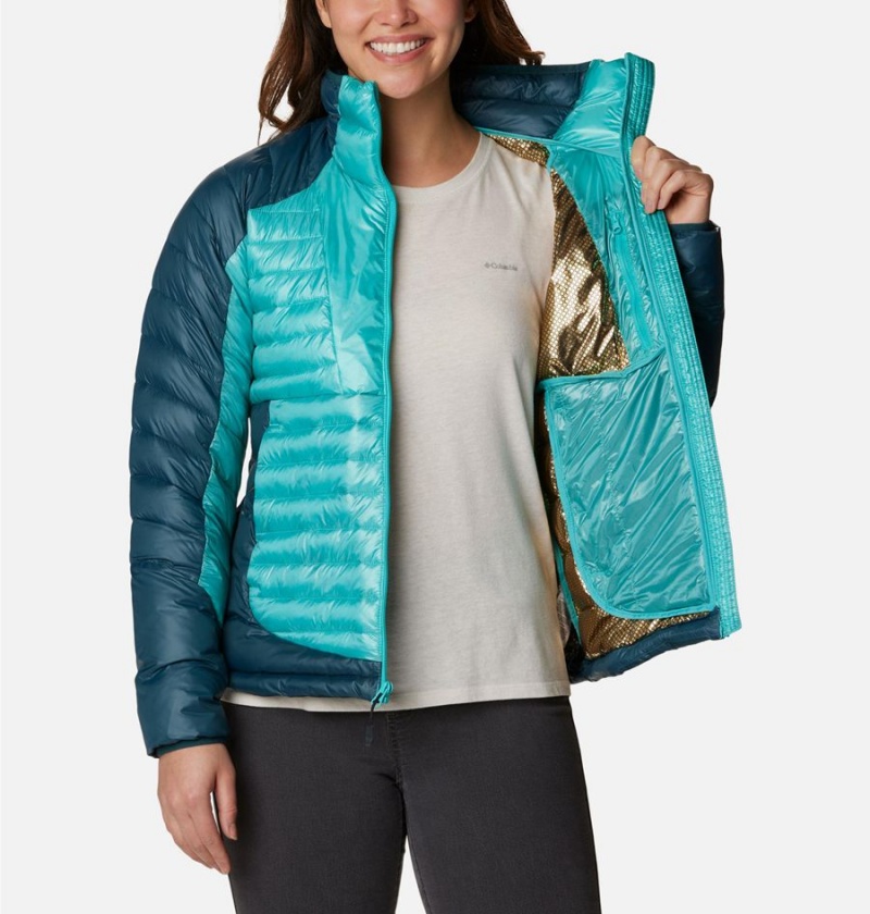 Turquoise Women's Columbia Labyrinth Loop Insulated Puffer Jacket | IVYMD-2596