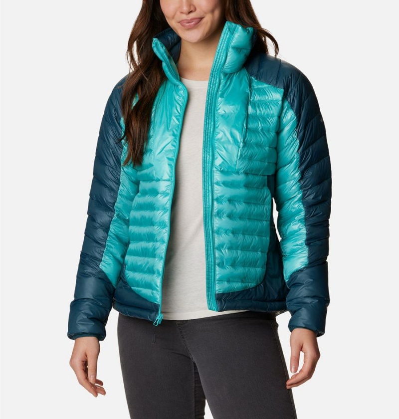 Turquoise Women's Columbia Labyrinth Loop Insulated Puffer Jacket | IVYMD-2596