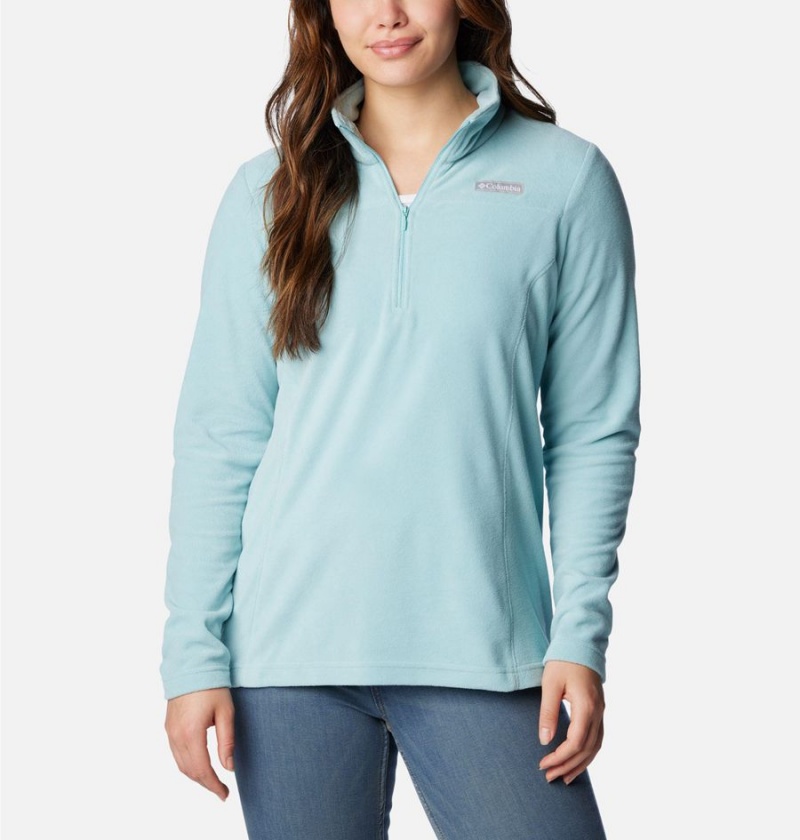 Turquoise Women\'s Columbia Lake Aloha Half Zip Fleece Pullover | QRZWJ-5480