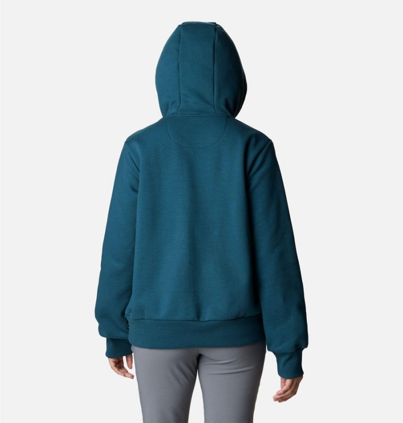 Turquoise Women's Columbia Marble Canyon Hoodie | AWKOX-1897