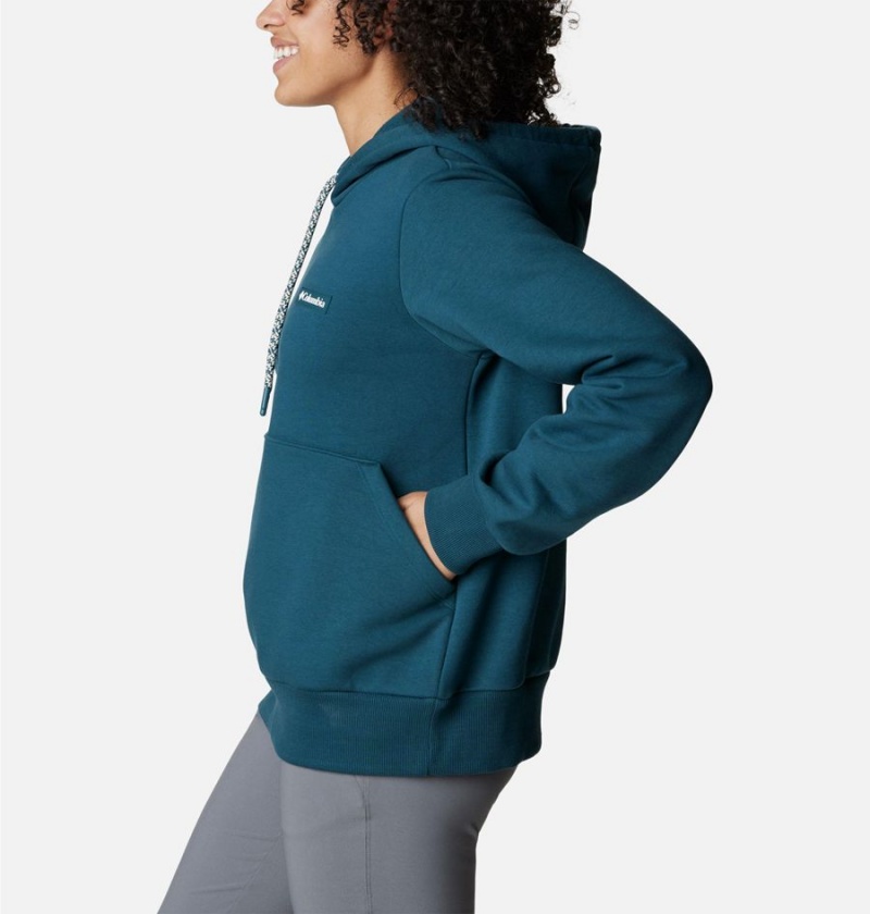 Turquoise Women's Columbia Marble Canyon Hoodie | AWKOX-1897