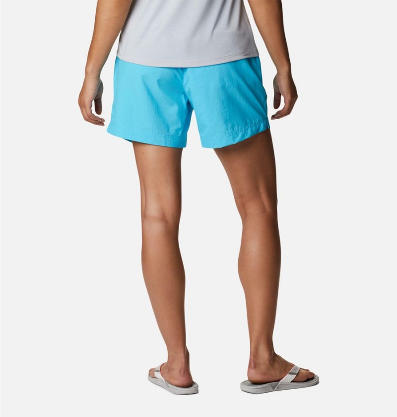 Turquoise Women's Columbia PFG Backcast Water Shorts | ZKGDC-7569