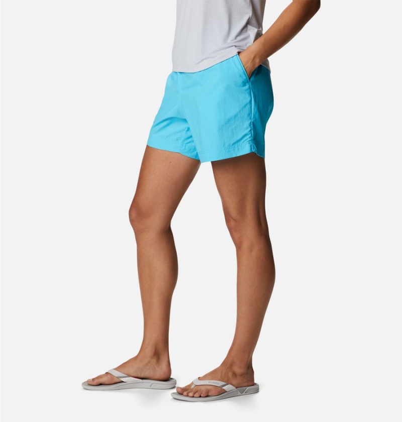 Turquoise Women's Columbia PFG Backcast Water Shorts | ZKGDC-7569