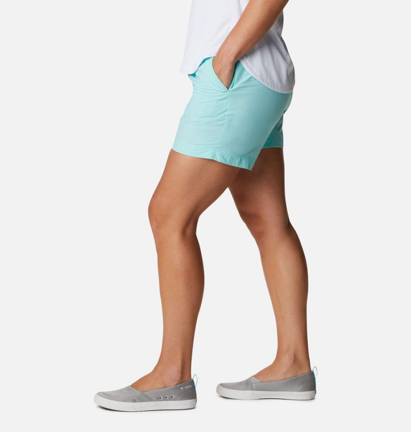 Turquoise Women's Columbia PFG Backcast Water Shorts | NOXKH-3276