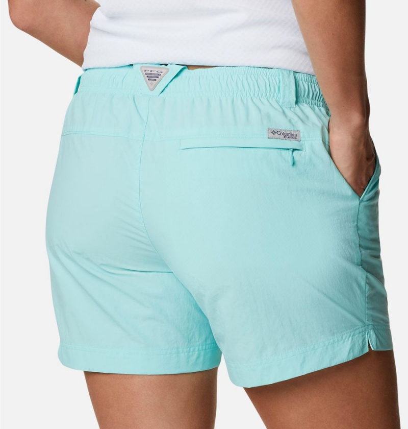 Turquoise Women's Columbia PFG Backcast Water Shorts | NOXKH-3276