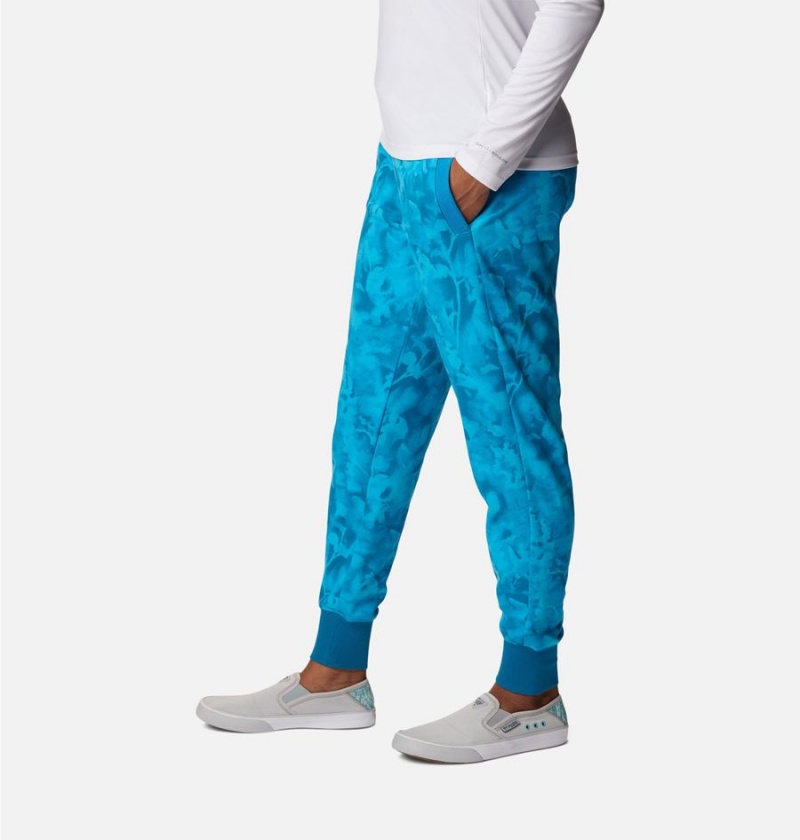 Turquoise Women's Columbia PFG Slack Water French Terry Joggers Pants | MNYIH-6371