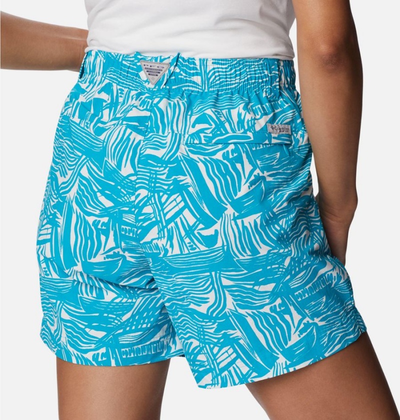 Turquoise Women's Columbia PFG Super Backcast Water Shorts | GTCQE-7491