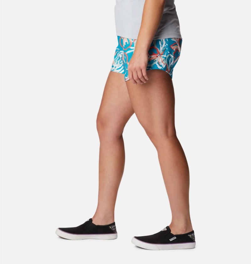 Turquoise Women's Columbia PFG Super Tamiami Pull-On Shorts | UOAQV-2078