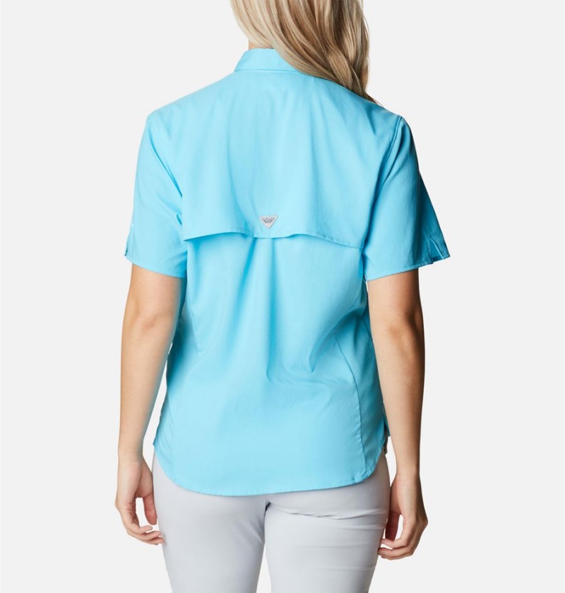 Turquoise Women's Columbia PFG Tamiami II Short Sleeve Shirt | RYXFG-4106