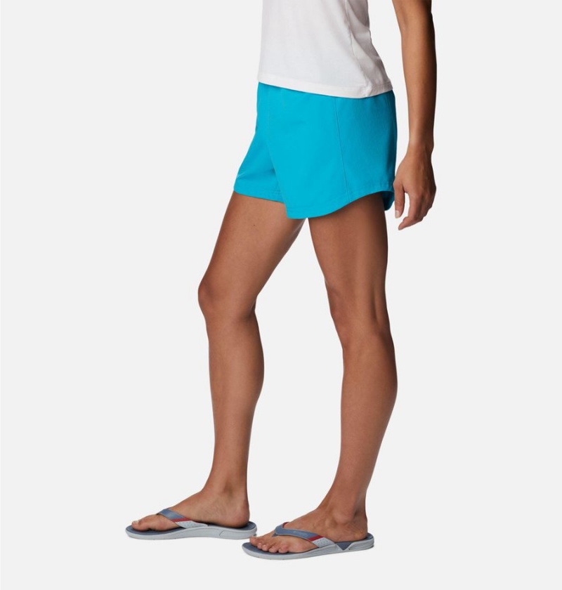 Turquoise Women's Columbia PFG Tamiami Pull-On Shorts | FZBTP-2516