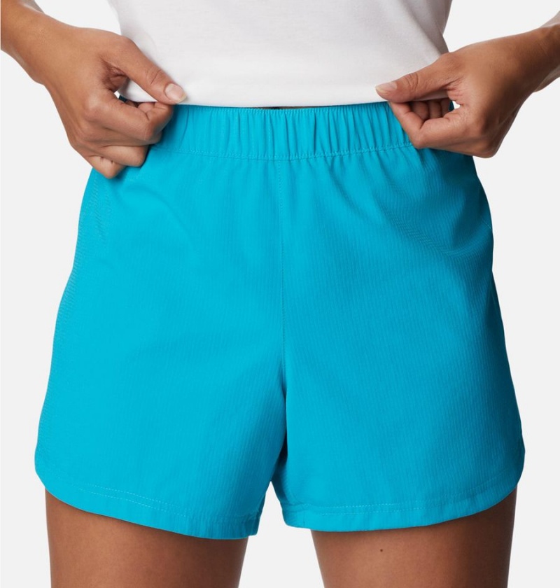 Turquoise Women's Columbia PFG Tamiami Pull-On Shorts | FZBTP-2516