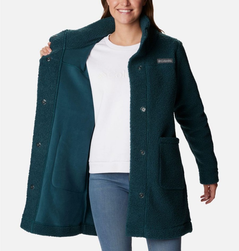 Turquoise Women's Columbia Panorama Long Fleece Jacket | TNAWR-4582