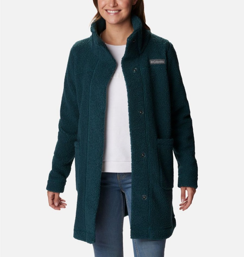 Turquoise Women's Columbia Panorama Long Fleece Jacket | TNAWR-4582