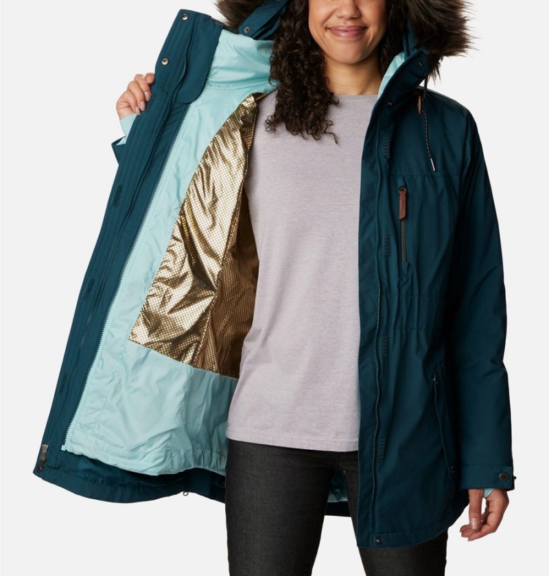 Turquoise Women's Columbia Payton Pass Interchange Coats | PTKDR-5602