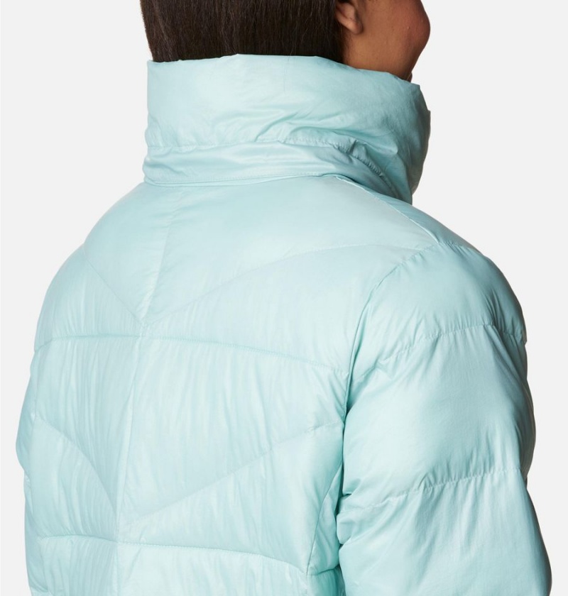 Turquoise Women's Columbia Peak to Park II Insulated Hooded Puffer Jacket | HUPAG-6104