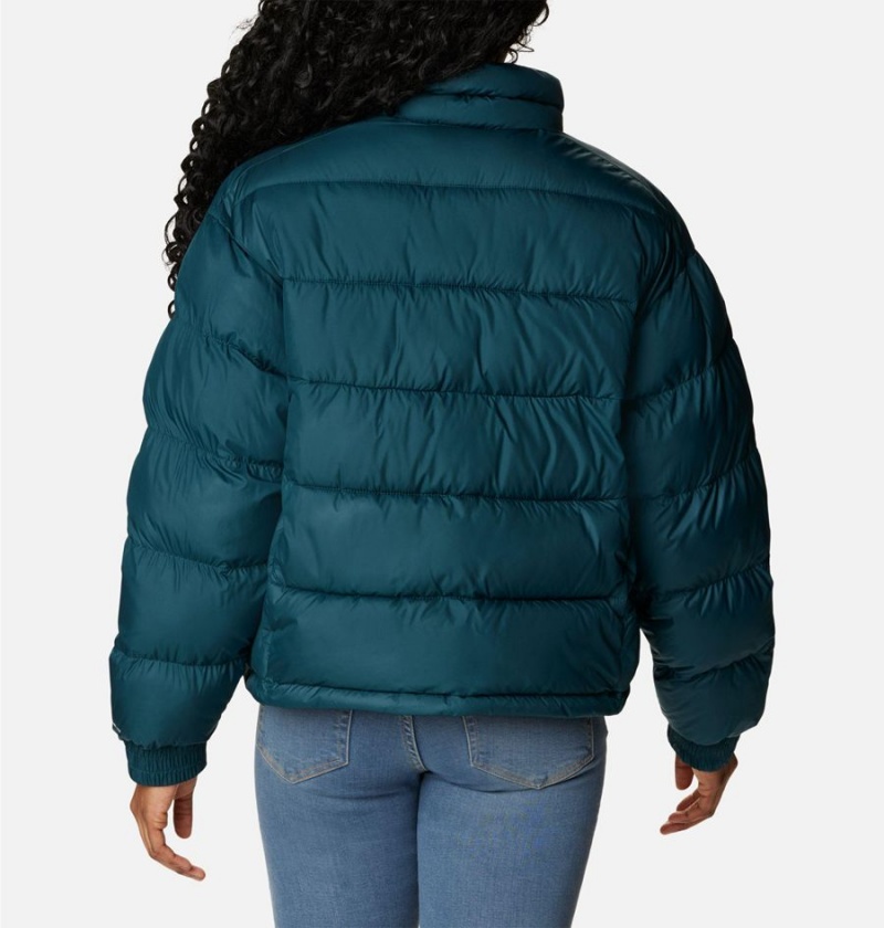 Turquoise Women's Columbia Pike Lake II Cropped Puffer Jacket | EUMDW-8624