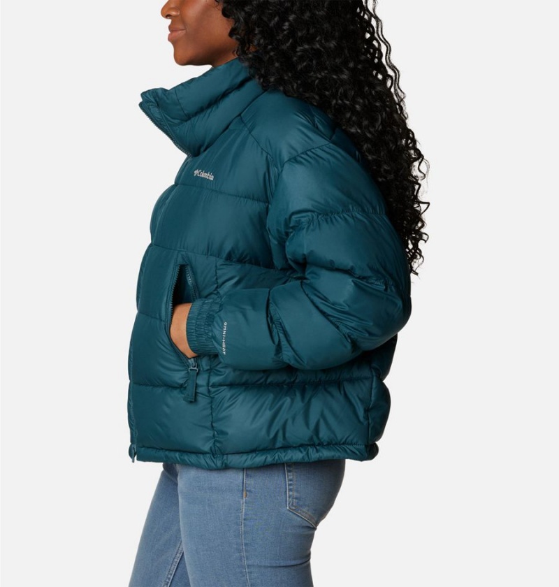 Turquoise Women's Columbia Pike Lake II Cropped Puffer Jacket | EUMDW-8624