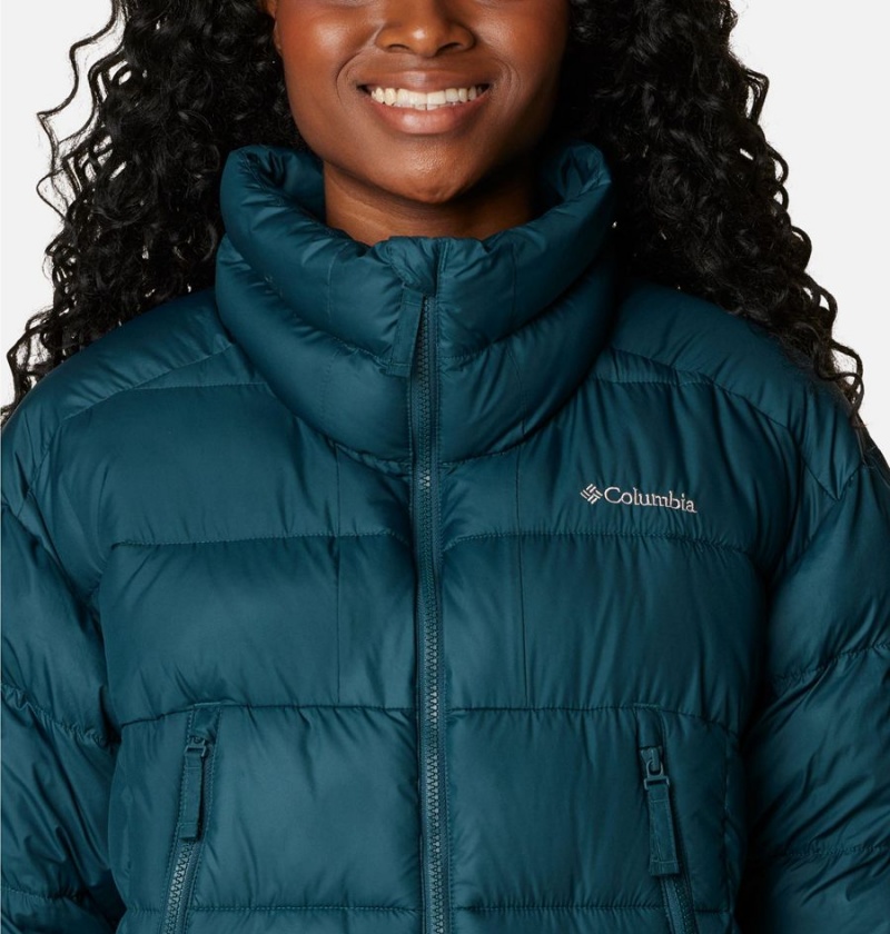 Turquoise Women's Columbia Pike Lake II Cropped Puffer Jacket | EUMDW-8624