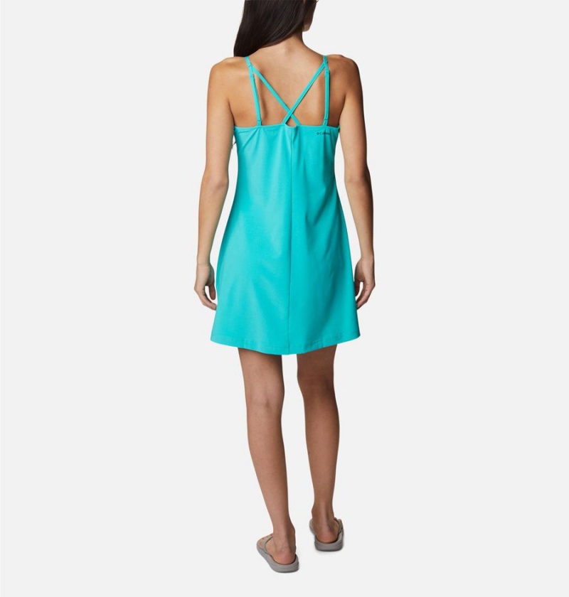 Turquoise Women's Columbia Pleasant Creek Stretch Dress | GLNTO-0743