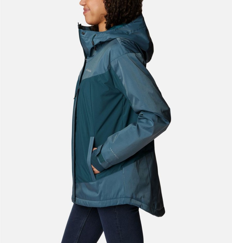 Turquoise Women's Columbia Point Park Insulated Puffer Jacket | DSCXH-9472