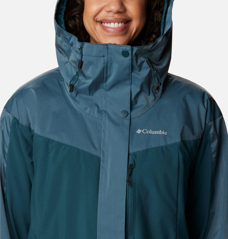 Turquoise Women's Columbia Point Park Insulated Puffer Jacket | DSCXH-9472