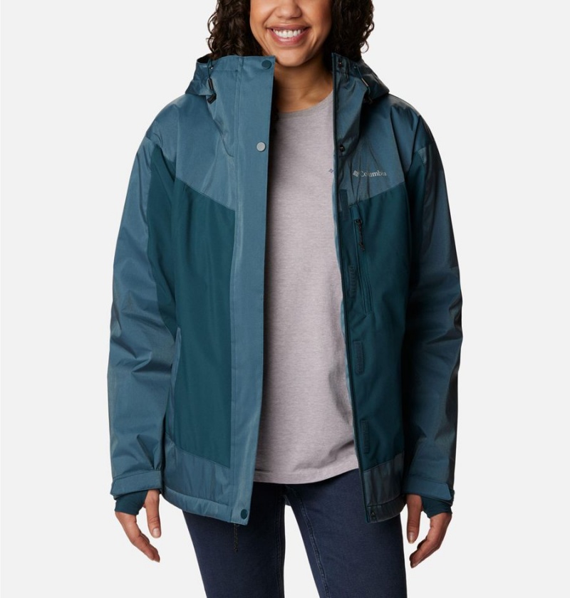 Turquoise Women's Columbia Point Park Insulated Puffer Jacket | DSCXH-9472